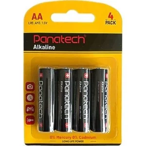 باتری قلمی آلکالاین پاناتک Panatech مدل LR6 AA (بسته 4 عددی)