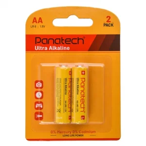 باتری قلمی اولترا آلکالاین پاناتک Panatech مدل Ultra Alkaline LR6 AA (بسته 2 عددی)