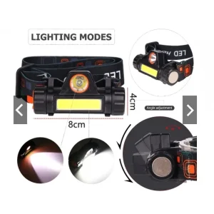 چراغ پیشانی (هدلایت) شارژی دوکاره مدل HPH-88 با لامپ COB و XPE 3