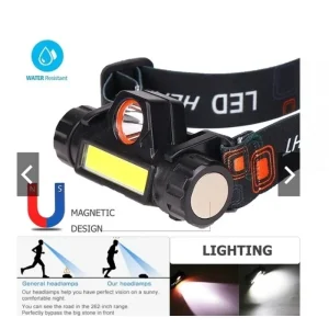 چراغ پیشانی (هدلایت) شارژی دوکاره مدل HPH-88 با لامپ COB و XPE 4