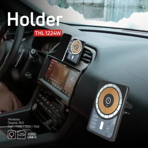 هولدر و شارژر وایرلس مگنتی تسکو مدل TSCO THL 1224W مخصوص ماشین 5