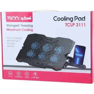پایه خنک کننده (کول پد) لپ تاپ تسکو مدل TCLP 3111 با 6 فن و هولدر موبایل 6
