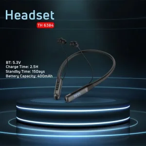 هندزفری بلوتوثی گردنی تسکو مدل TH 6384 با نمایشگر LED و باتری قدرتمند 5