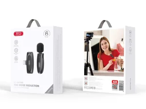میکروفون یقه‌ای بی‌سیم XO مدل MKF08B مخصوص آیفون (Lightning) 3