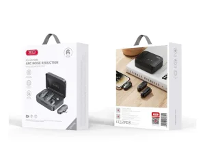 میکروفون یقه‌ای بی‌سیم دو کاربره XO مدل MKF09B همراه با کیس شارژ (مخصوص آیفون) 4