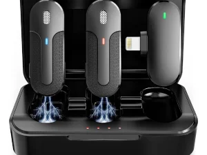 میکروفون یقه‌ای بی‌سیم دو کاربره XO مدل MKF09B همراه با کیس شارژ (مخصوص آیفون) 2