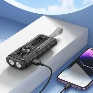 شارژر همراه و پاوربانک فست‌شارژ بروفون BOROFONE مدل BJ54 ظرفیت  10000 میلی آمپر (توان  22.5 𝑊و چراغ‌قوه دوگانه)