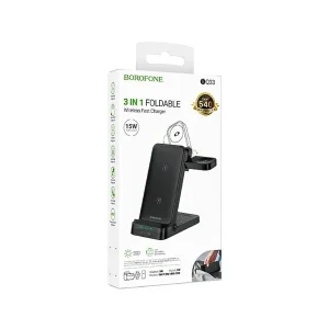 شارژر وایرلس تاشو 3 کاره بروفون مدل BQ33(توان  15W ) 4