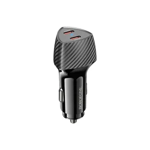 شارژر فندکی دو پورت تایپ‌سی بروفون Borofone مدل BZ31D توان 60W