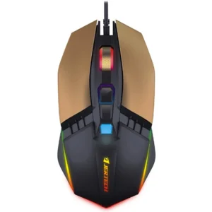 ماوس مخصوص بازی جرتک (Jertech) مدل RUMBLE JR800 رنگ طلایی (کف فلزی، 4800 DPI)