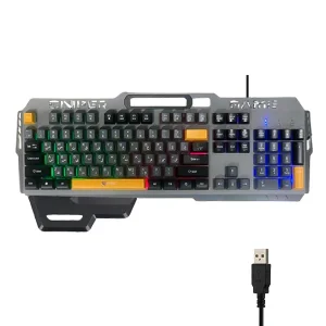 کیبورد گیمینگ باسیم بیبل (BAYBEL) مدل GK-760 | نورپردازی RGB و طراحی Sniper
