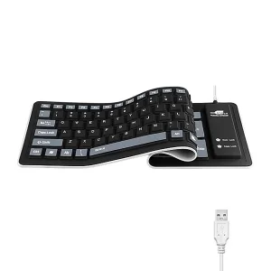 کیبورد ژله‌ ای و انعطاف‌ پذیر مدل Flexible-327 | ضد آب و تاشو 3