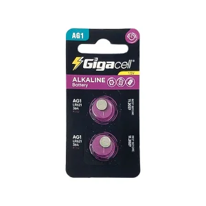 باتری سکه ای گیگاسل مدل AG1 (LR621) بسته 2 عددی | ریزنقشِ پرقدرت برای ساعت‌ها