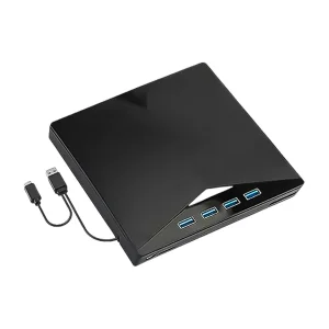 خرید درایو نوری اکسترنال ۷ کاره (DVD-RW، هاب USB و رم‌ریدر) با کابل دوگانه 2