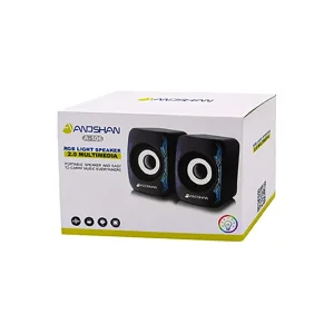 خرید اسپیکر دو تکه رومیزی آنوشان (ANOSHAN) مدل A-106 با نورپردازی RGB 2