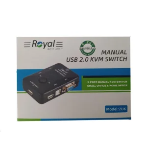سوئیچ KVM دو پورت دستی رویال مدل 2UK (کنترل ۲ سیستم با یک مانیتور و ماوس) 2