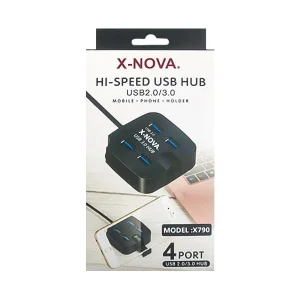 هاب 4 پورت USB 3.0 ایکس نووا (X-NOVA) مدل X790 به همراه استند موبایل 2