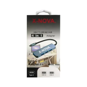 هاب 4 پورت تایپ سی (Type-C) ایکس نووا (X-NOVA) مدل X950 2