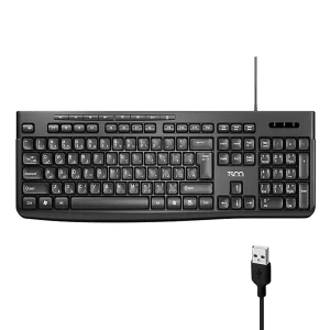کیبورد سیمی مالتی‌مدیا تسکو (TSCO) مدل TK 8025 با حروف فارسی