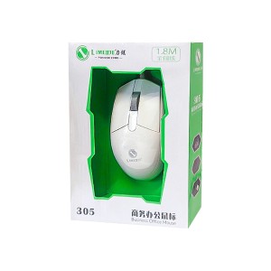ماوس سیم‌دار اداری لایماید (LIMEIDE) مدل 305 رنگ سفید (کابل 1.8 متری)2