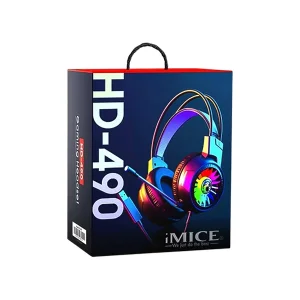 هدست گیمینگ با سیم آی مایس (iMICE) مدل HD-490 (اتصال USB و نورپردازی RGB) 3