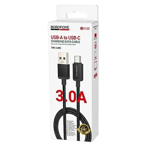 کابل شارژ USB به تایپ سی 3 آمپر بروفون (Borofone) مدل BX120 طول 1 متر2