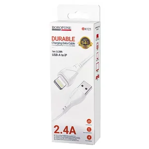 کابل USB به لایتنینگ بروفون مدل BX121 (طول 1 متر) | شارژ سریع 2.4 آمپر2
