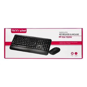ست کیبورد و ماوس بی‌سیم تسکو مدل TKM 7029W (طراحی ارگونومیک / کلیدهای مالتی‌مدیای مجزا)3