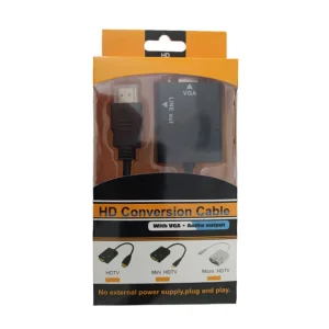 کابل تبدیل HDMI به VGA به همراه خروجی صدا (AUX) مدل 180 2