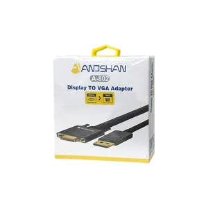 کابل تبدیل DisplayPort به VGA آنوشان مدل A-802 | کانکتور طلایی 2