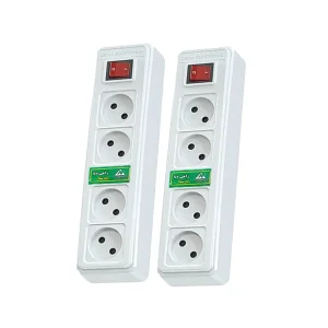چهار راهی برق بدون کابل دنا (Dena) مدل تسلا (بسته ۲ عددی)