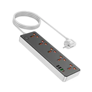 چندراهی برق ۵ خانه و هاب شارژر هوکو (Hoco) مدل AC14A (پورت PD 30W + سه پورت USB) 2