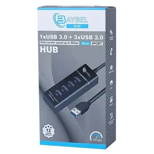 هاب ۴ پورت USB بایبل (BAYBEL) مدل H-92 (ترکیبی USB 3.0 و USB 2.0) طول ۳۰ سانتی‌متر4
