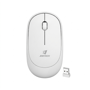 ماوس بی‌سیم جرتک مدل JR6 رنگ سفید (Jertech JR6 Wireless Mouse)