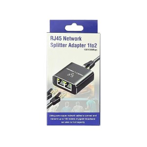 مبدل و اسپلیتر شبکه 1 به 2 پورت RJ45 گیگابیت (1000Mbps) | اکتیو و همزمان3