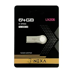 فلش مموری ۶۴ گیگابایت نکسا (NEXA) مدل UX206 رابط USB 2.0 | بدنه فلزی و حلقه‌دار2