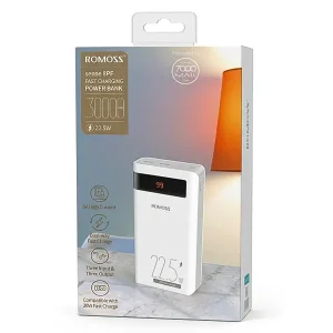 شارژر همراه (پاوربانک) 30000 میلی‌آمپر روموس (ROMOSS) مدل Sense 8PF | فست شارژ 22.5 وات و نمایشگر دیجیتال3