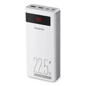 شارژر همراه (پاوربانک) 30000 میلی‌آمپر روموس (ROMOSS) مدل Sense 8PF | فست شارژ 22.5 وات و نمایشگر دیجیتال