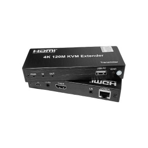 مبدل و اکستندر 120 متری KVM HDMI مدل 4K (انتقال تصویر و USB روی کابل شبکه)2