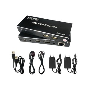 اکستندر و توسعه‌دهنده شبکه KVM HDMI طول  60  متر | انتقال تصویر و موس/کیبورد