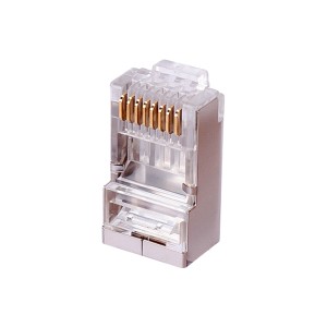سوکت شبکه CAT6 SFTP فلزی و شیلددار برند AMP (بسته ۱۰۰ عددی)