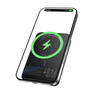 شارژر همراه وایرلس مگنت بروفون مدل BJ82A ظرفیت 10000mAh | فست شارژ 22.5W و PD 20W3