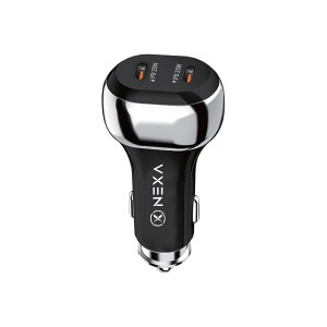 شارژر فندکی 50 وات نکسا مدل R225 دو پورت USB-C فست شارژ PD و PPS