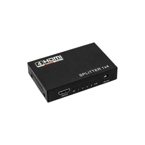 اسپلیتر HDMI چهار پورت 1x4 نسخه 1.4 | فول اچ‌دی 1080P سه‌بعدی با آمپلیفایر و آداپتور 2