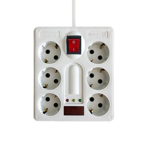 محافظ برق 6 خانه دیجیتالی فرحان الکتریک مدل 666 (کابل 1.8 متری)