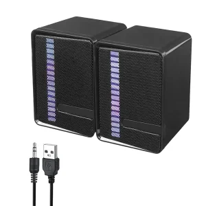 خرید اسپیکر رومیزی دو تکه پی نت مدل X14 با نورپردازی RGB | P-net X14