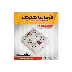محافظ برق شش خانه دیجیتالی فرحان مدل 666 (کابل 3 متر) | Farhan 6662