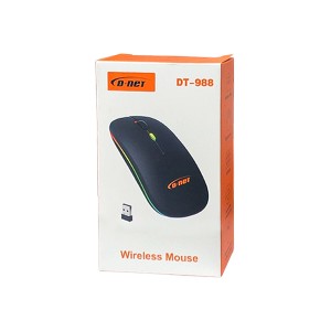 ماوس بی‌سیم و بلوتوثی شارژی دی‌نت مدل DT-988 با طراحی اسلیم 2