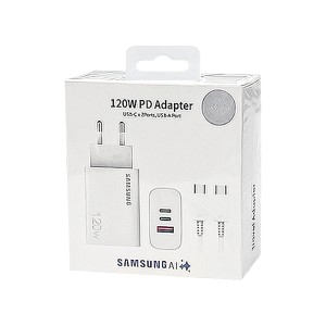 شارژر دیواری فست شارژ  120  وات سامسونگ (3 پورت) + کابل Type-C | خرید اقساطی2