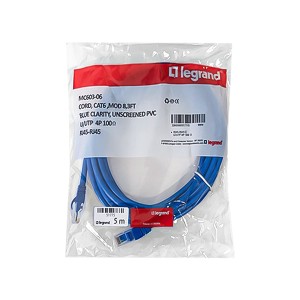 کابل شبکه پچ کورد ۵ متری CAT6 لگراند (Legrand) اورجینال آبی2